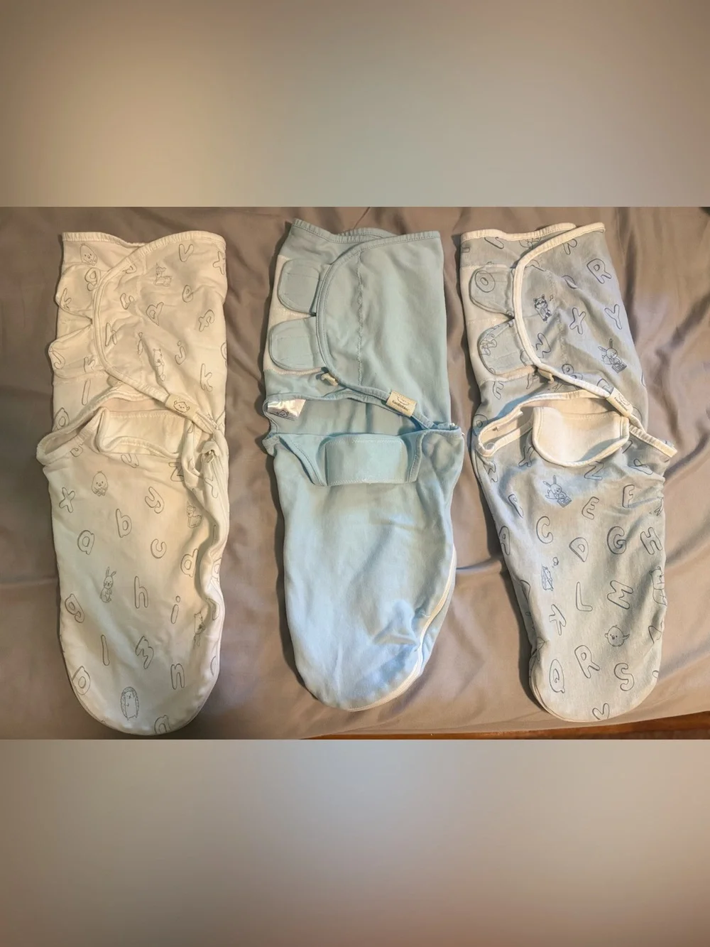 KeaBabies Soft Swaddle One-Piece with Velcro Closure💙💙